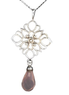Rose Quartz Mandala Necklace