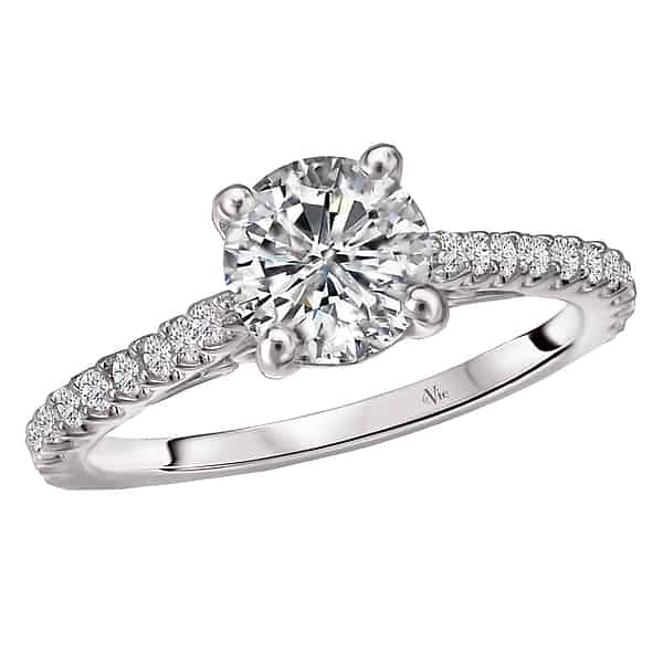 La Vie Prong Set Accent Engagement Ring