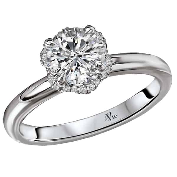 La Vie Crown Halo Engagement Ring