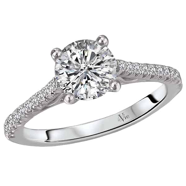 La Vie Cathedral Engagement Ring with Filigree