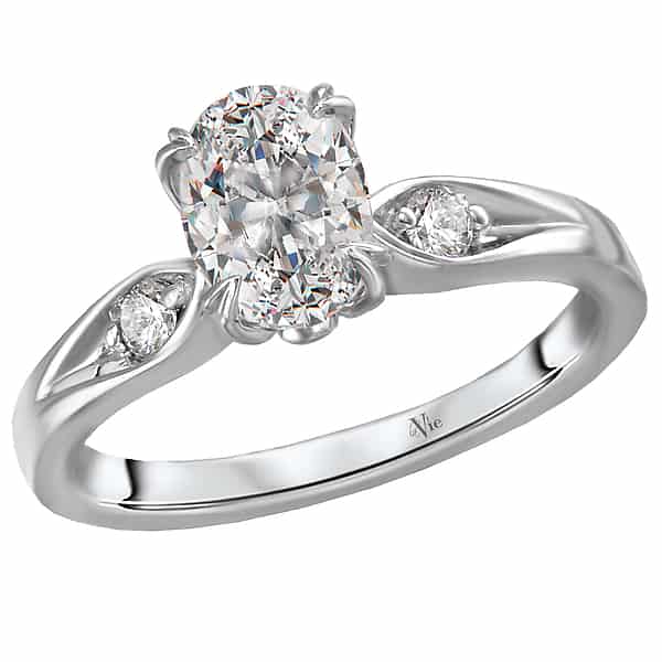La Vie Oval Diamond Accent Engagement Ring