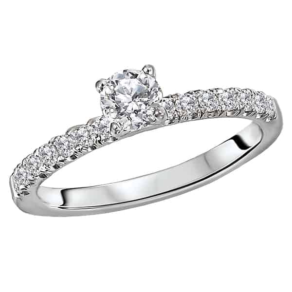 La Vie Diamond Shoulder Engagement Ring